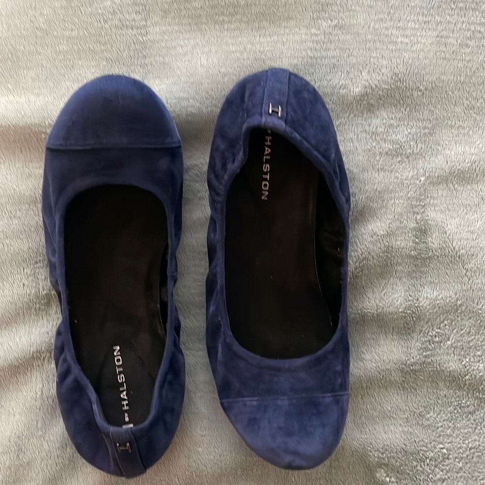 H by HALSTON suede ballet flats . Never Worn